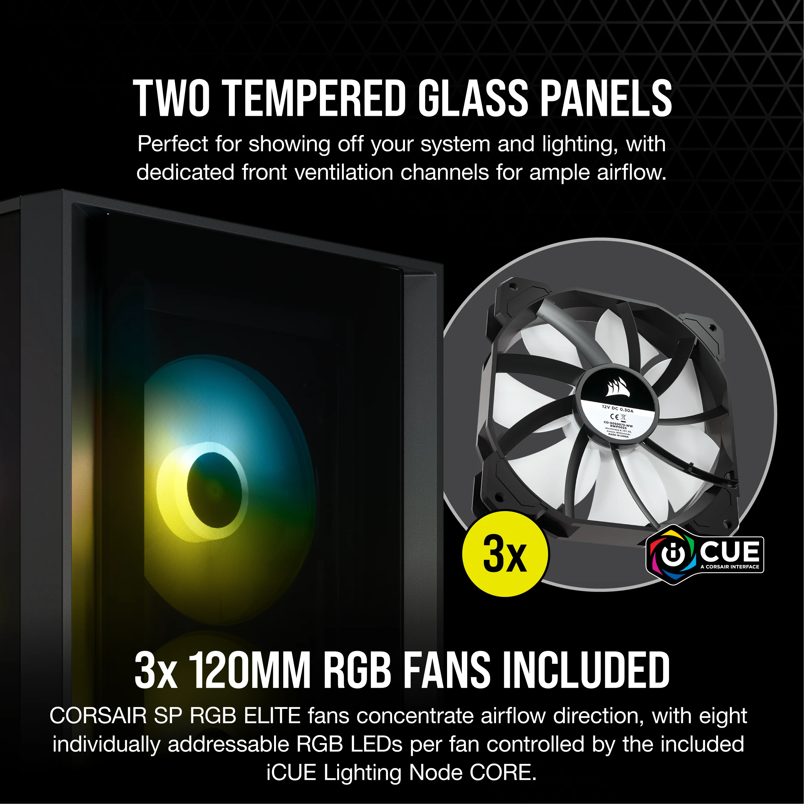 Corsair Case iCUE 4000X RGB Black CC-9011204-WW - Case view 1