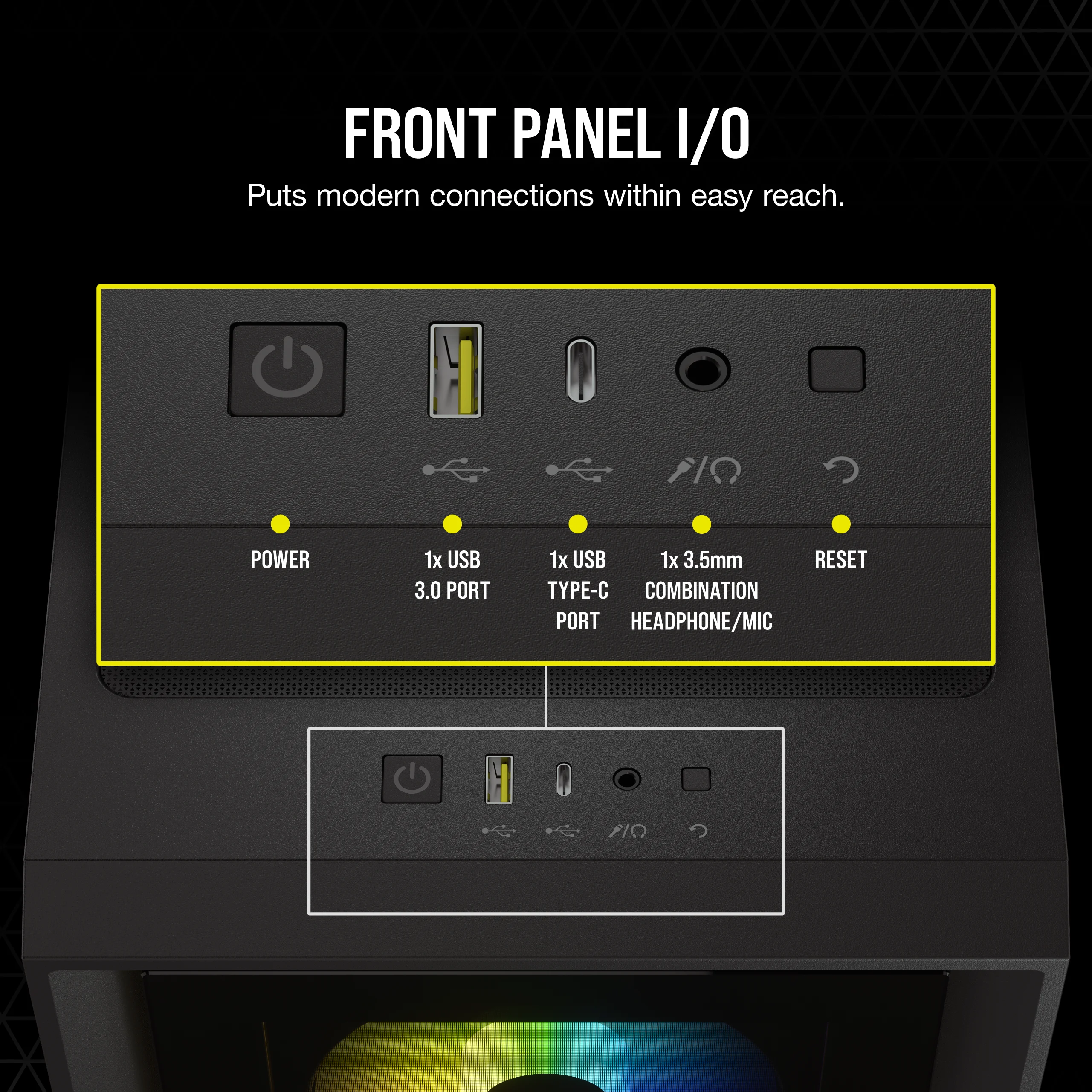 Corsair Case iCUE 4000X RGB Black CC-9011204-WW - Case view 5