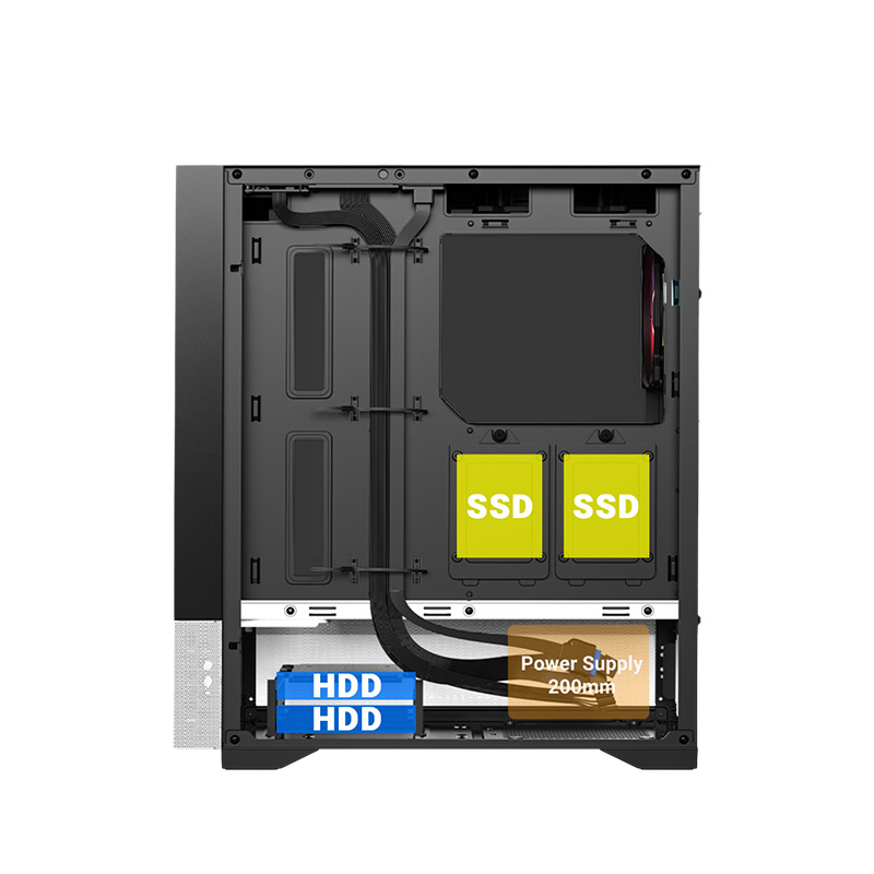Ant Esports Case Pepper 5F Black & White - Case view 3