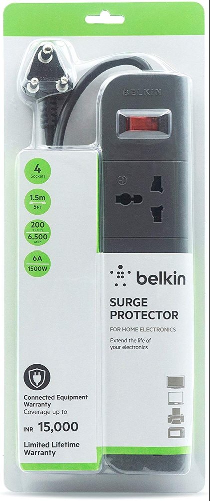 Belkin Spike Surge Protector 4 Socket