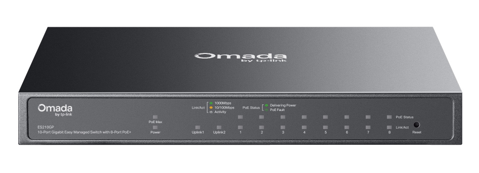 TP-Link ES210GP Easy Switch Manageable Omada 10 Ports Gigabit with 8 PoE+ Ports