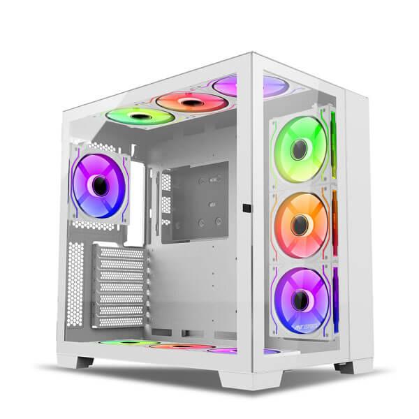 Ant Esports Case Crystal XL White With fans