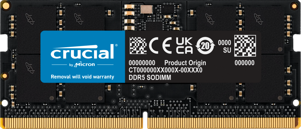 Crucial 16GB DDR5 5600Mhz Laptop CL46 CT16G56C46S5