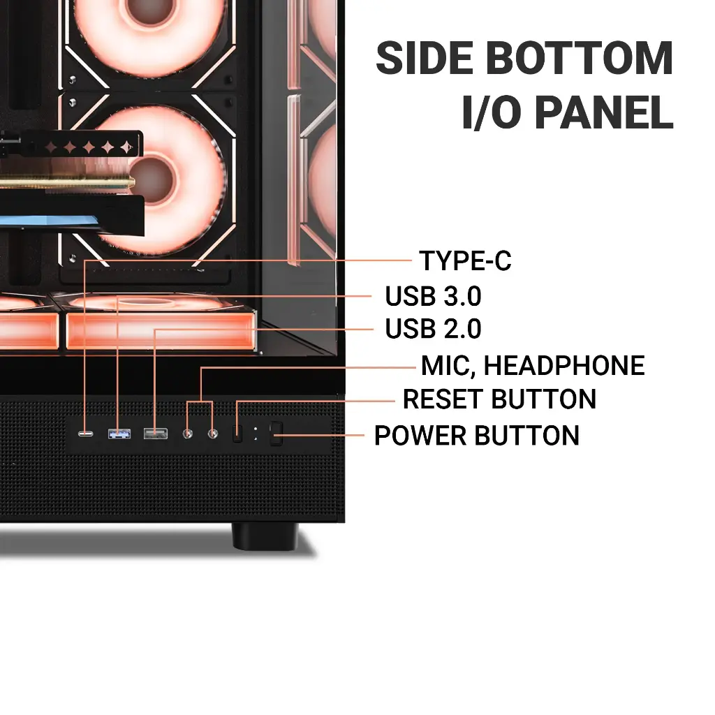 Ant Esports Case Crystal X6 Black