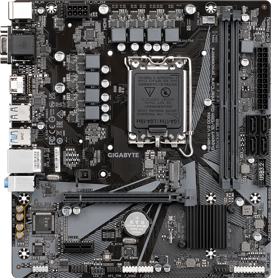 Gigabyte Board H610M H V2 DDR4 - View 1