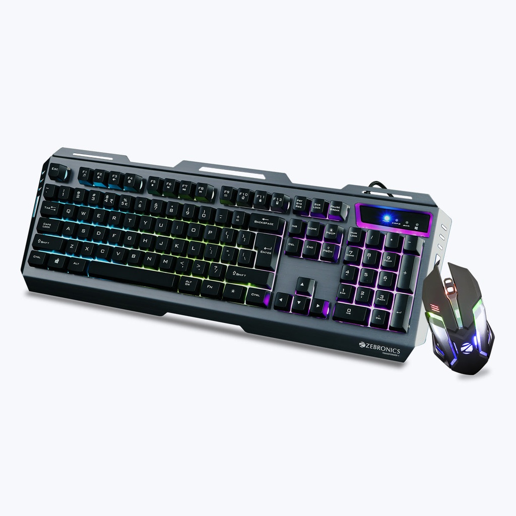 Zebronics Transformer1 Combo Black KB Mouse LED Gaming