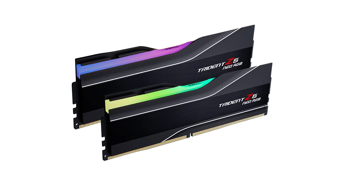 GSkill DDR5 Trident Z5 Neo RGB 64GB Kit 2x32GB 6000MHz CL30 F5-6000J3040G32GX2-TZ5NR - View 1