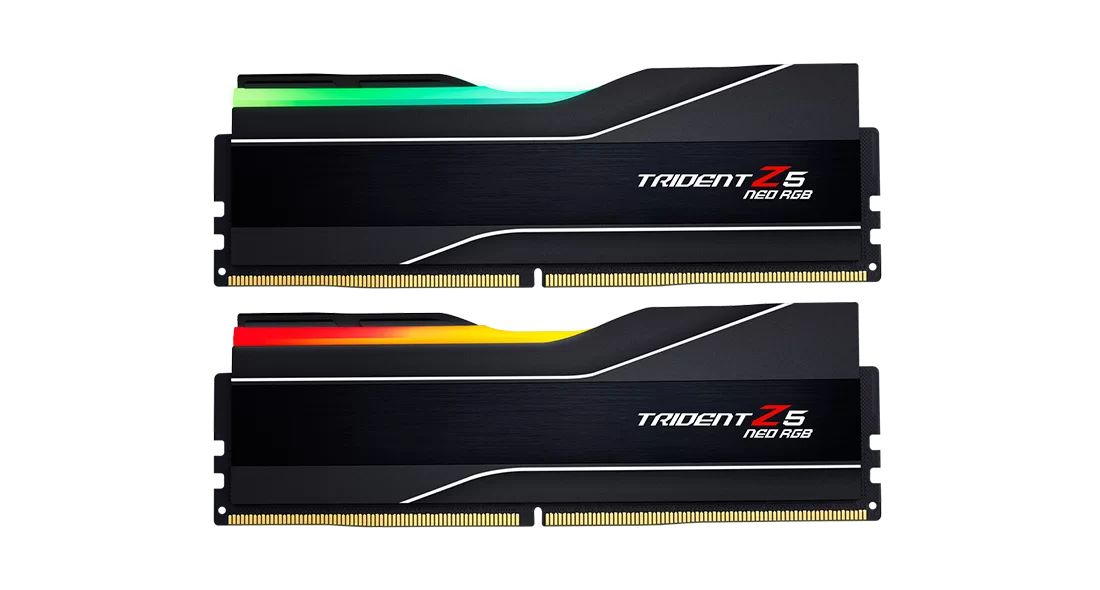 GSkill DDR5 Trident Z5 Neo RGB 64GB Kit 2x32GB 6000MHz CL30 F5-6000J3040G32GX2-TZ5NR - View 3