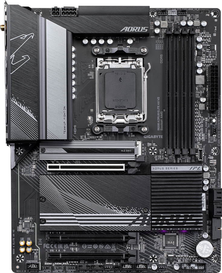 Gigabyte B650 AORUS ELITE AX V2 Board - View 4