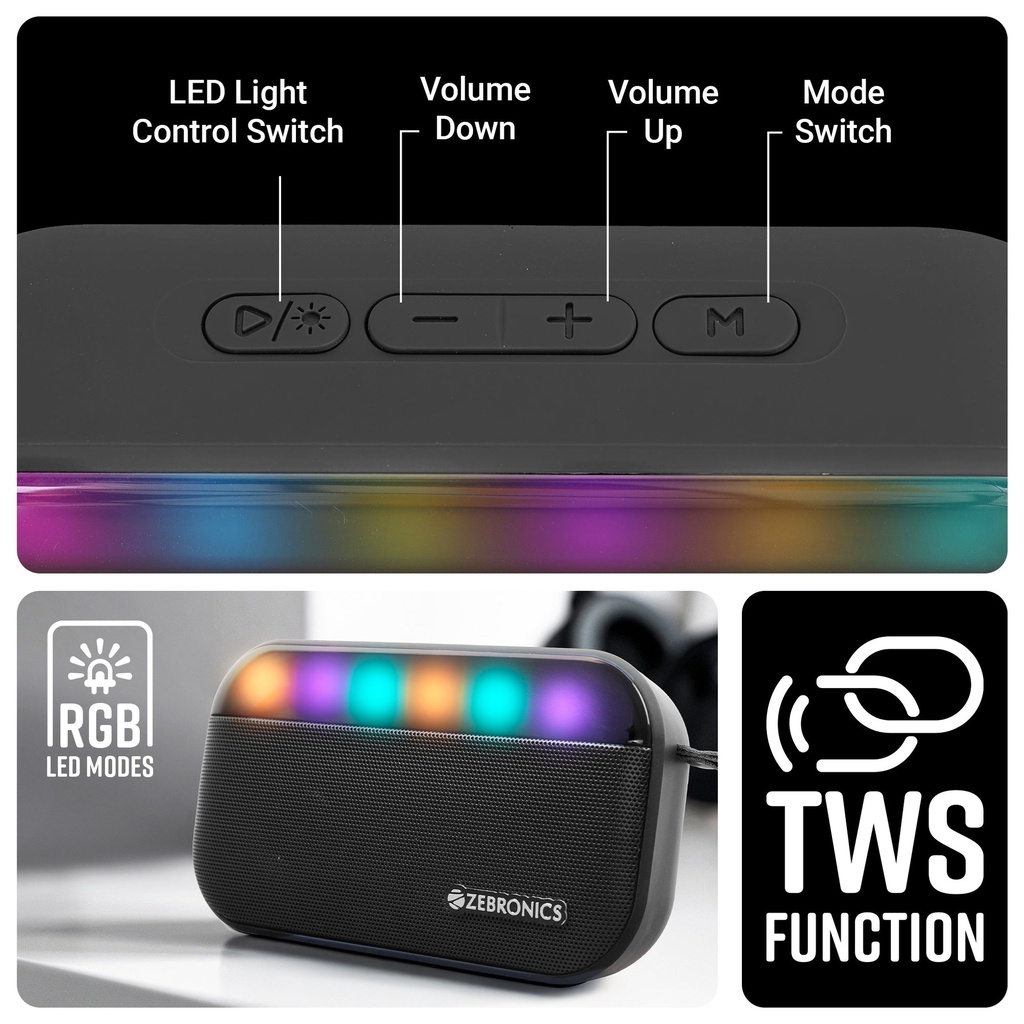 Zebronics Speaker BT County 7