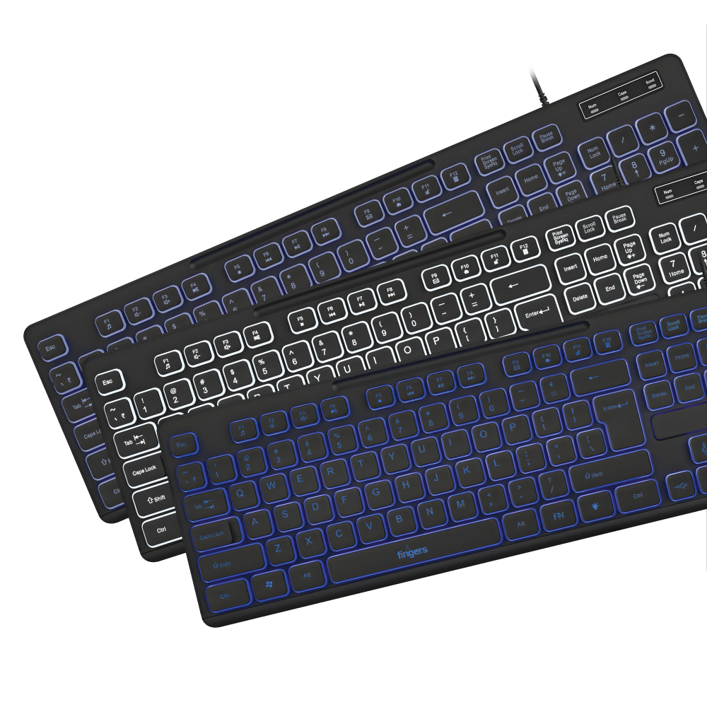 Fingers Keyboard Mouse Combo Wired Magnifico Duo Backlit