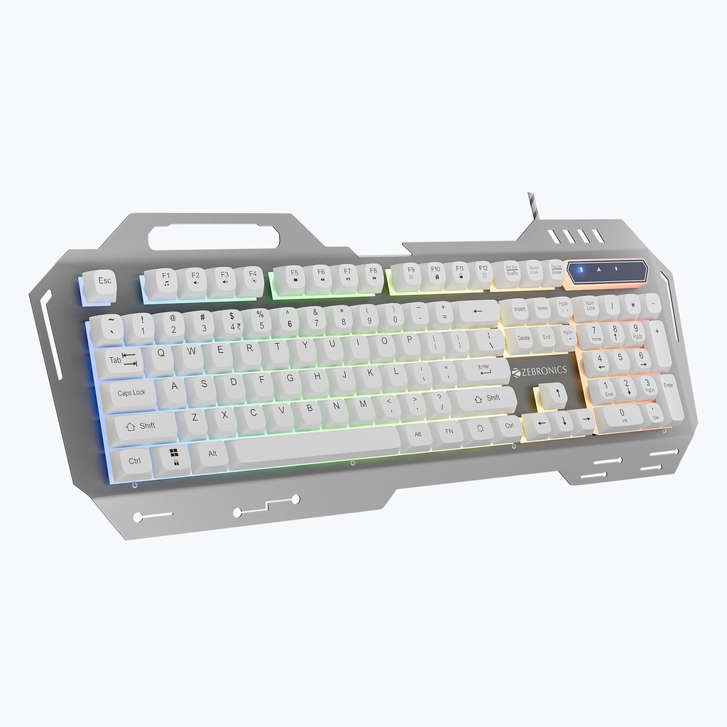 Zebronics Transformer3 Combo White KB Mouse LED Gaming