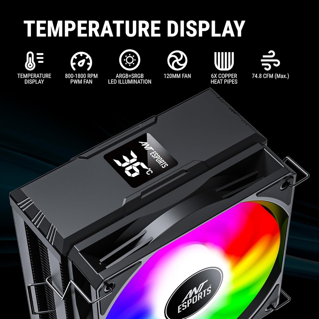 Ant Esports ICE C612 Digital Air Cooler