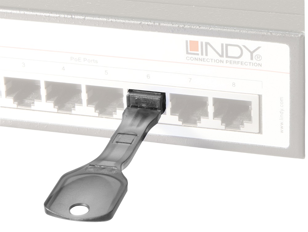 LINDY RJ45 Blocker 1 Key +10L BLK 10L1K L70