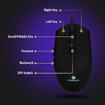 Zebronics Transformer1 Combo Black KB Mouse LED Gaming