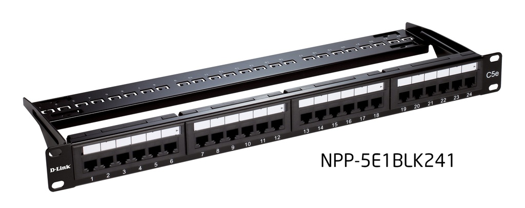DLink CAT5 24P Patch Panel NPP-5E1BLK241