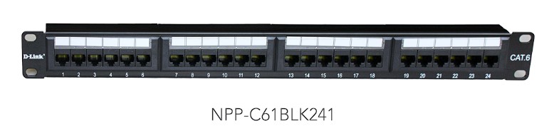 DLink CAT6 24P Patch Panel NPP-C61BLK241