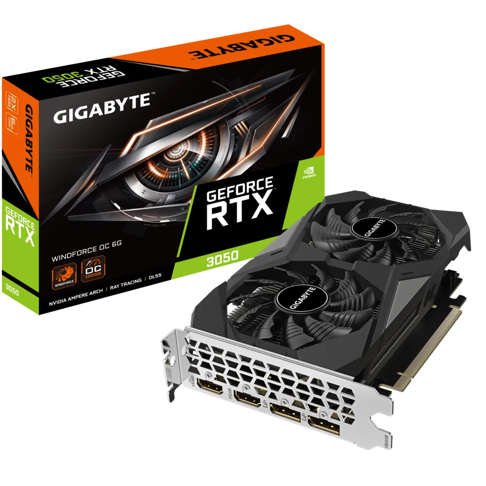 RTX3050 6GB Gigabyte WindForce OC DDR6 GV-N3050WF2OC-6GD