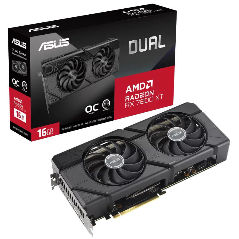 RX7800XT 16GB Asus OC DUAL-RX7800XT-O16G AMD Radeon