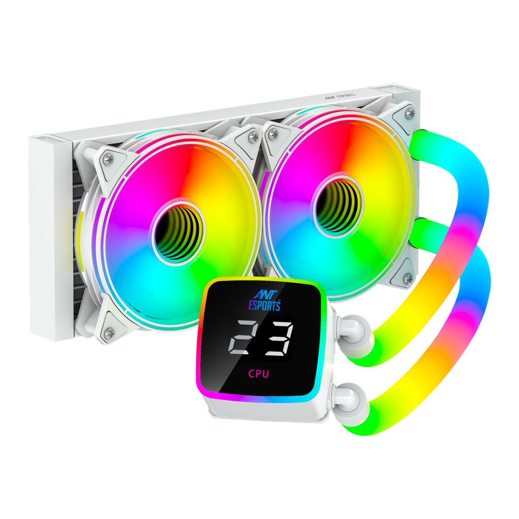 Ant Esports Liquid Cooler ICEGLOW 240 White ARGB 240mm