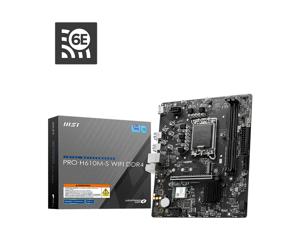 MSI PRO H610M-S WIFI DDR4 Board
