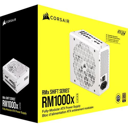 Corsair PSU 1000W RM1000X Shift White ATX 3.1 GOLD CP-9020275-IN