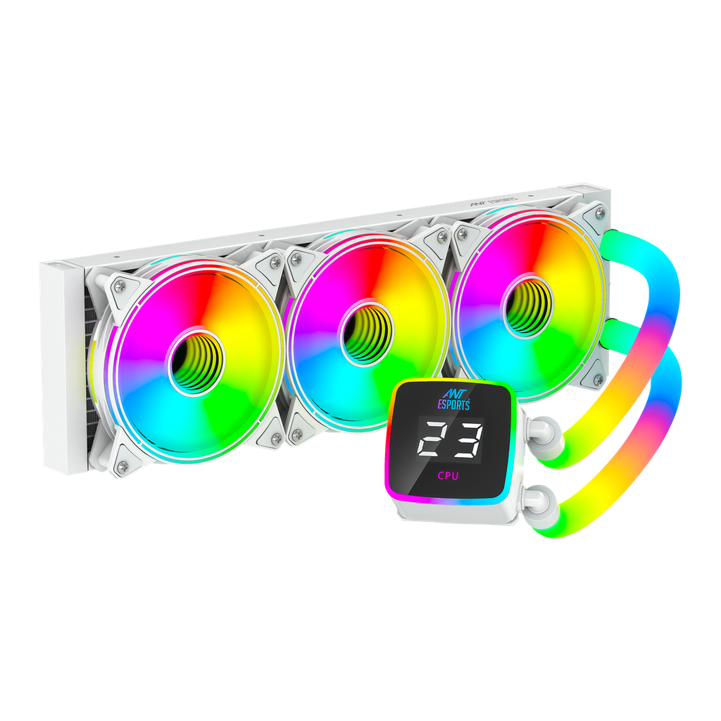Ant Esports Liquid Cooler ICEGLOW 360 White ARGB