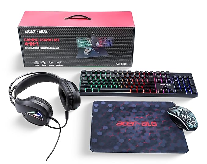 ACER ALG 4 in 1 Gaming KB Mouse Headphone Combo