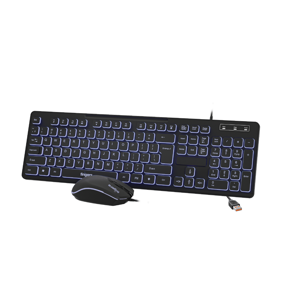 Fingers Keyboard Mouse Combo Wired Magnifico Duo Backlit