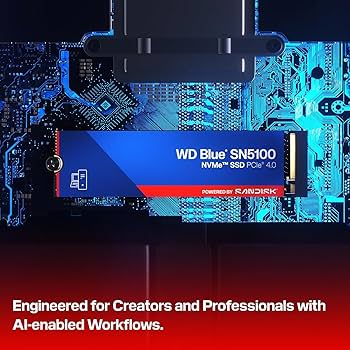 WD SN5100 500GB NVMe Blue PCIe Gen4 SSD