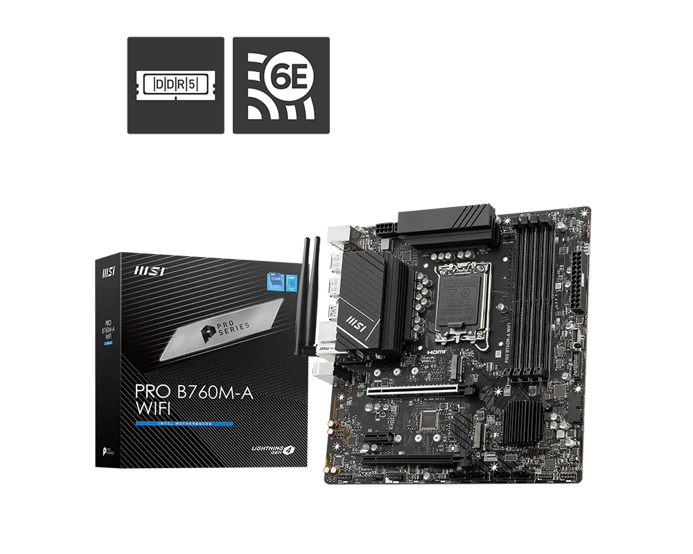 MSI PRO B760M-A WIFI DDR5 Board
