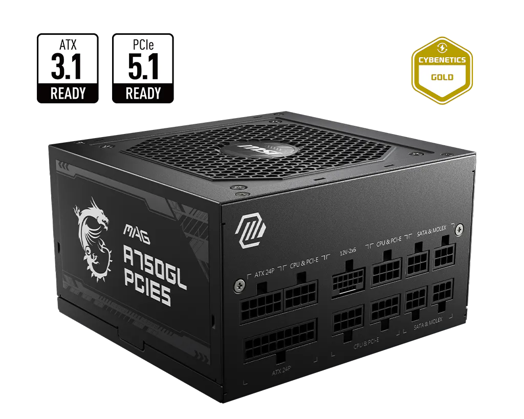 MSI 750W Gold PSU MAG A750GL PCIE5