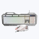 Zebronics Transformer3 Combo White KB Mouse LED Gaming
